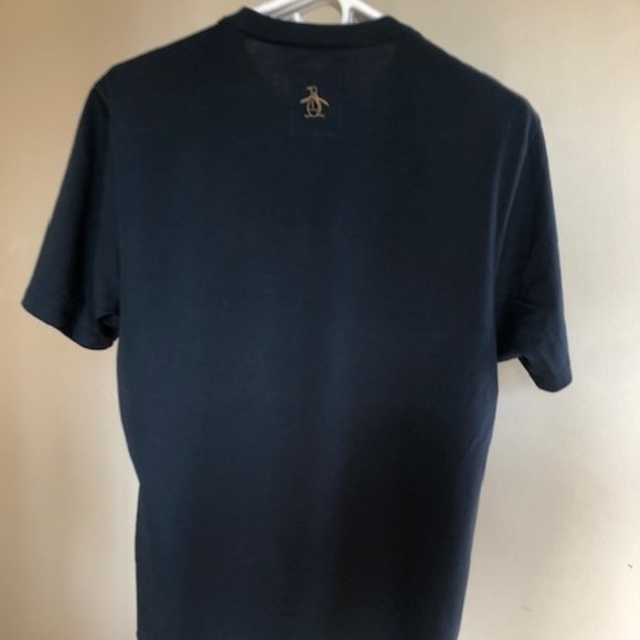 🐧 ORIGINAL PENGUIN BRAND GRAPHIC T-SHIRT in DARK GREY - Picture 3 of 5